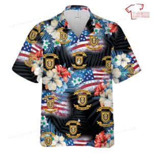 US Army 1st Special Forces Group (1st SFG), 4th Of July Hawaiian Shirt