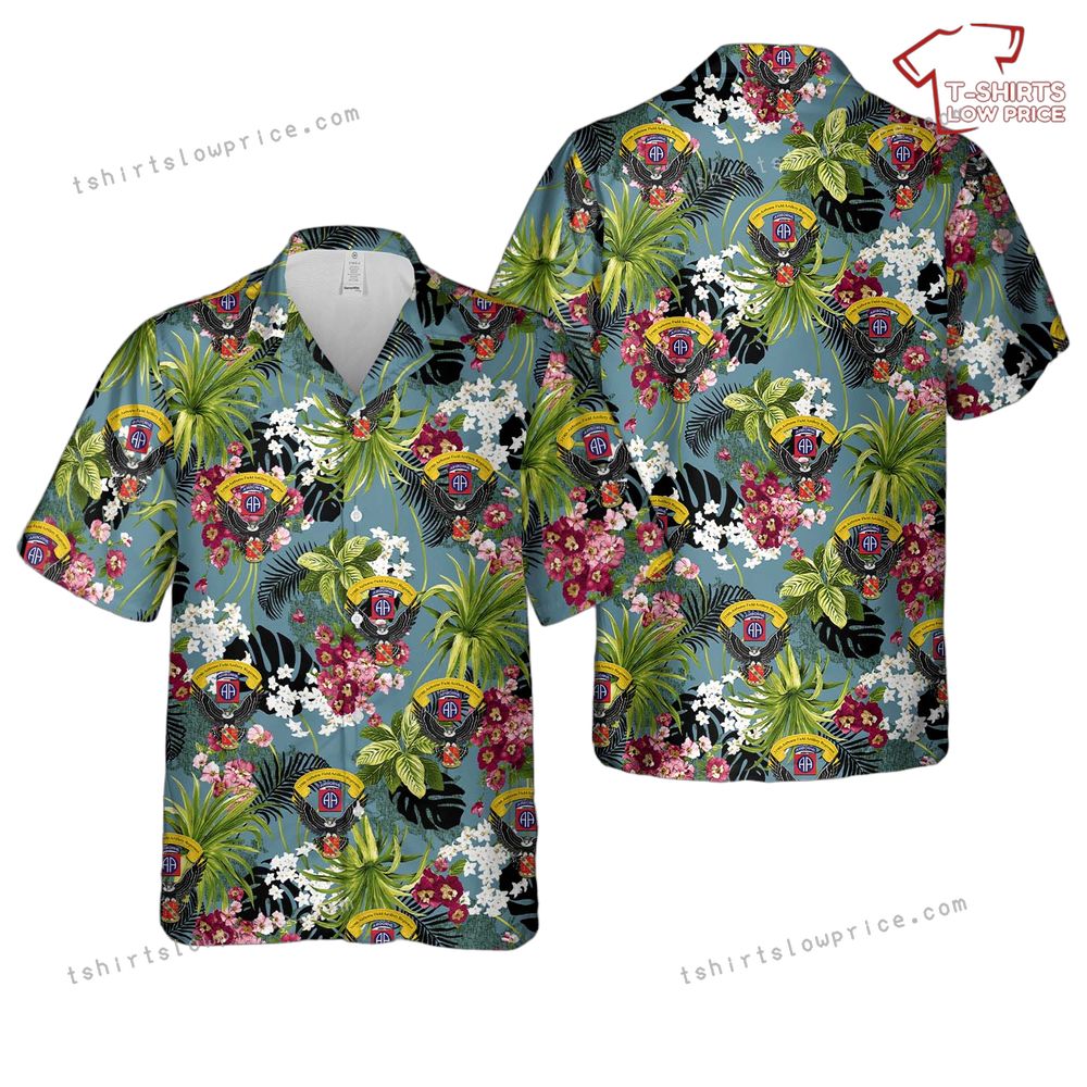 US Army 2-319th Airborne Field Artillery Regiment Hawaiian Shirt US Army 2 319th Airborne Field Artillery Regiment Hawaiian Shirt 1