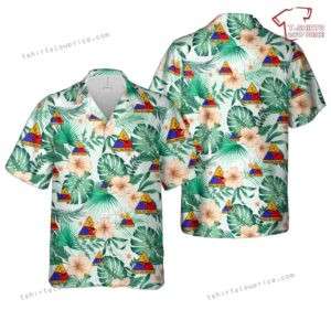 US Army 2nd Armored Division Hell on Wheels Hawaiian Shirt