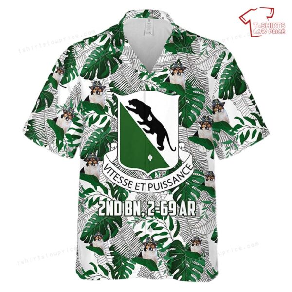 US Army 2nd BN, 2-69 AR Hawaiian Shirt US Army 2nd BN, 2-69 AR Hawaiian Shirt