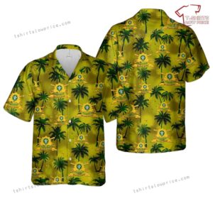 US Army 2nd Cavalry Regiment w Br Ribbon Hawaiian Shirt