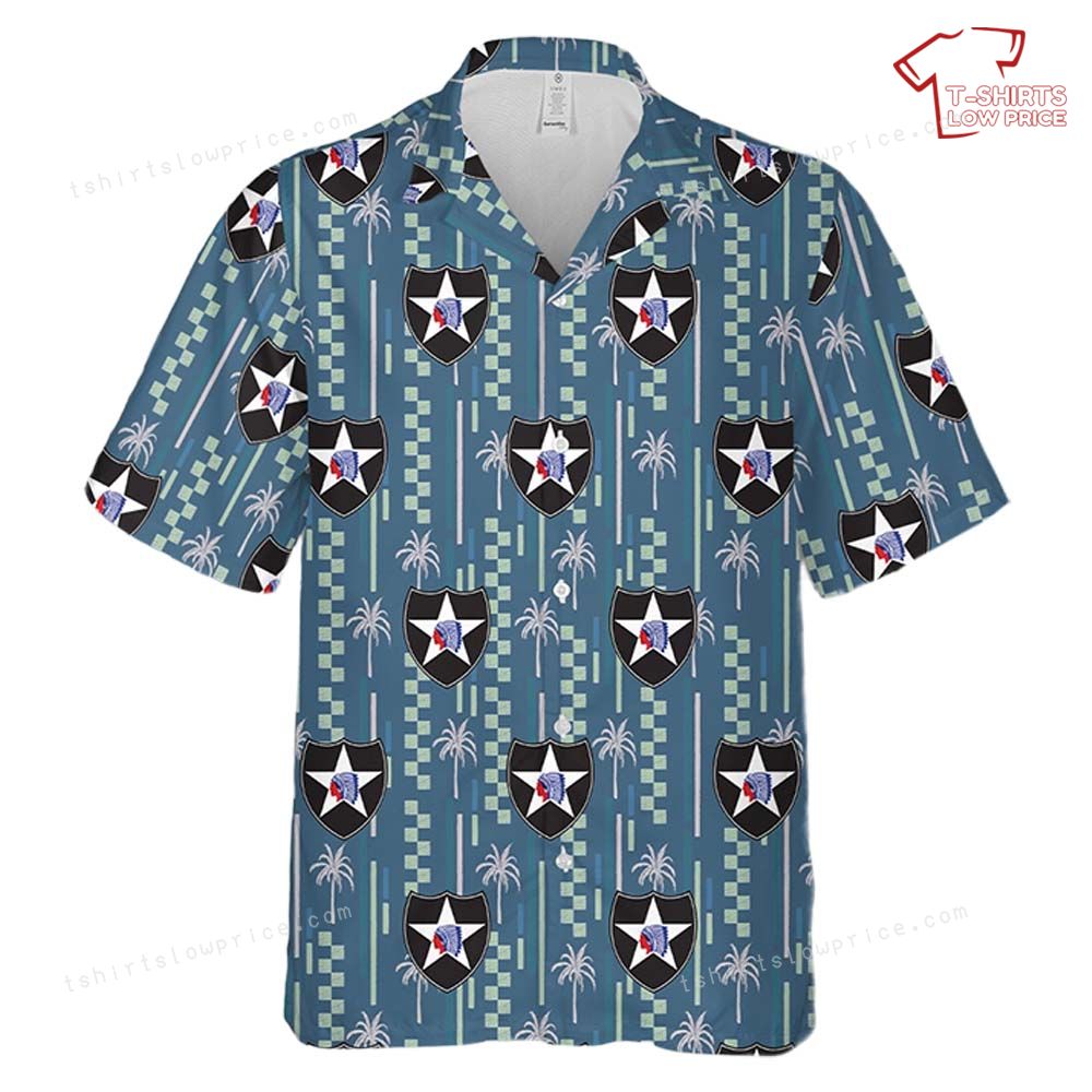 US Army 2nd Infantry Division United States 2ID Hawaiian Shirt 2 US Army 2nd Infantry Division United States 2ID Hawaiian Shirt 2