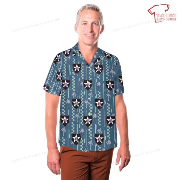 US Army 2nd Infantry Division (United States) 2ID Hawaiian Shirt US Army 2nd Infantry Division (United States) 2ID Hawaiian Shirt