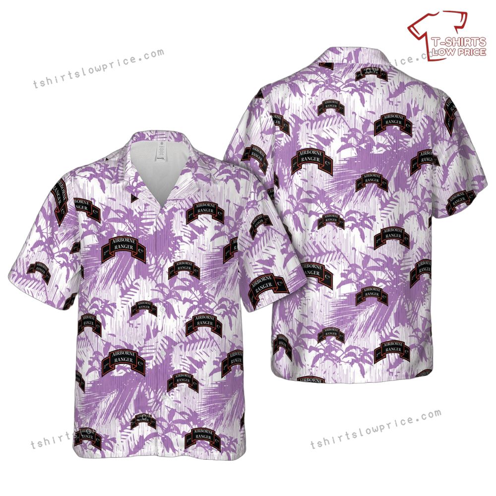 US Army 2nd Ranger Infantry Company (Airborne) Hawaiian Shirt US Army 2nd Ranger Infantry Company Airborne Hawaiian Shirt 1