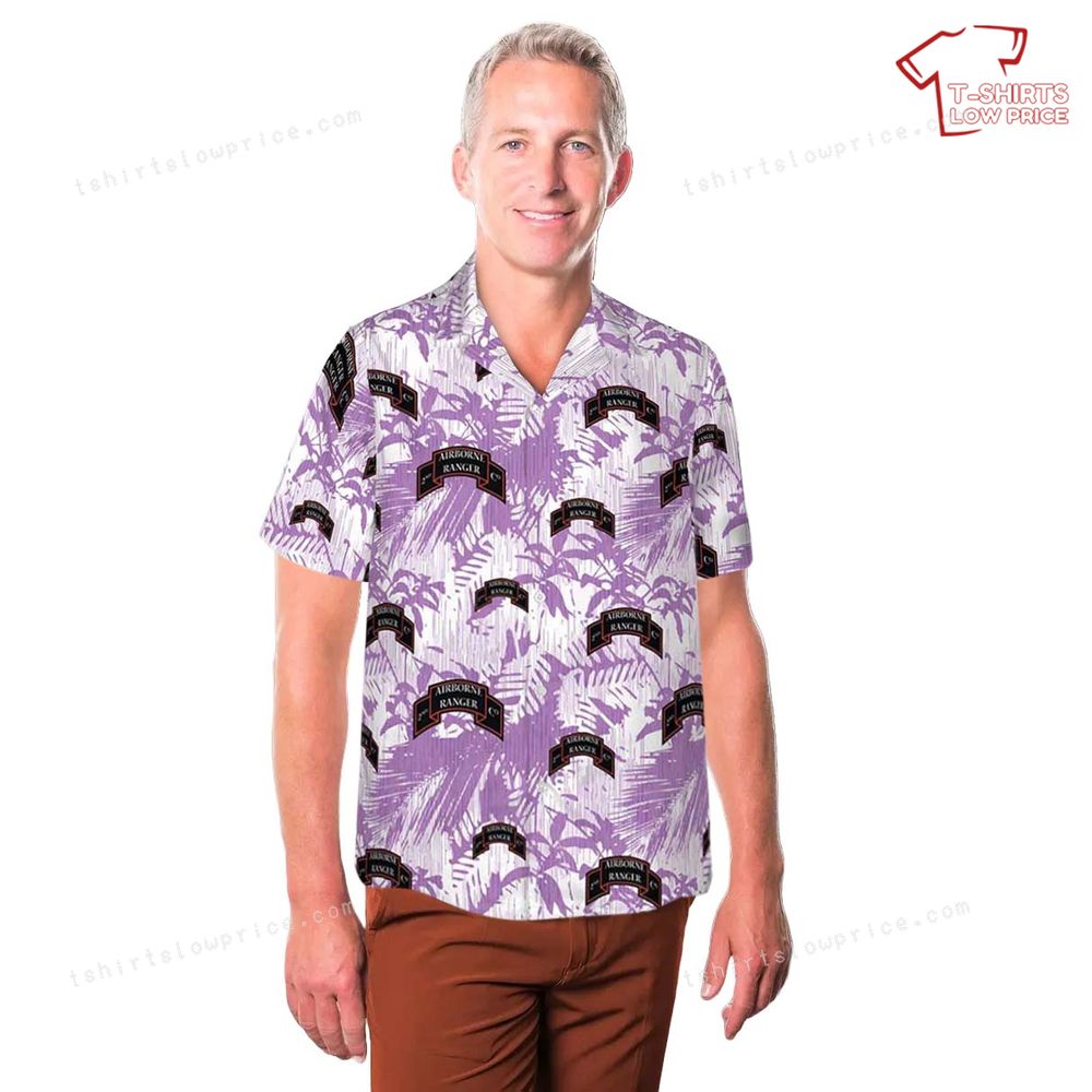 US Army 2nd Ranger Infantry Company Airborne Hawaiian Shirt 3 US Army 2nd Ranger Infantry Company Airborne Hawaiian Shirt 3