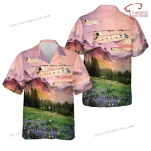 US Army 4th Batt, 123rd Reg, Sugar Bears North CH-47 Hawaiian Shirt