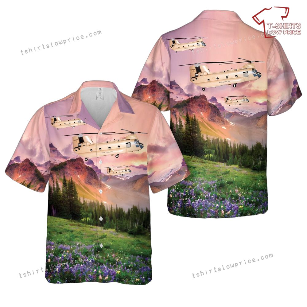 US Army 4th Batt, 123rd Reg, Sugar Bears North CH-47 Hawaiian Shirt US Army 4th Batt 123rd Reg Sugar Bears North CH 47 Hawaiian Shirt 1