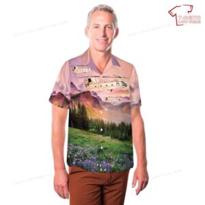 US Army 4th Batt 123rd Reg Sugar Bears North CH 47 Hawaiian Shirt 3