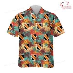 US Army 5th Special Forces Group (Airborne) (5th SFG (A)) beret flash 1964-1985 and 2016-present Hawaiian Shirt