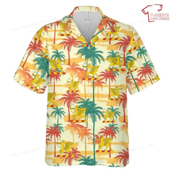US Army 6th Field Artillery Regiment Unit Crest Hawaiian Shirt US Army 6th Field Artillery Regiment Unit Crest Hawaiian Shirt