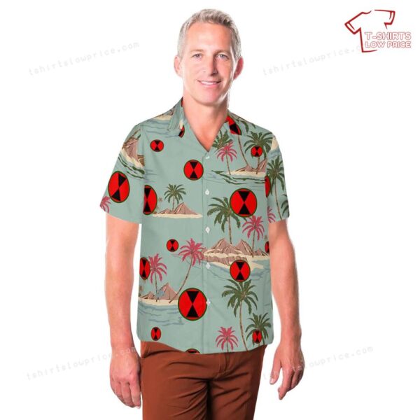 US Army 7th Infantry Division Shoulder sleeve insignia Hawaiian Shirt US Army 7th Infantry Division Shoulder sleeve insignia Hawaiian Shirt