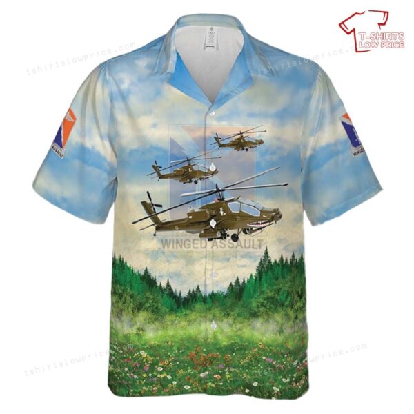 US Army 8th Battalion, 229th Aviation Regiment AH-64D Hawaiian Shirt US Army 8th Battalion, 229th Aviation Regiment AH-64D Hawaiian Shirt