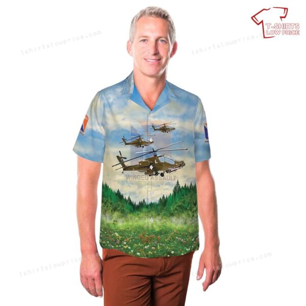 US Army 8th Battalion, 229th Aviation Regiment AH-64D Hawaiian Shirt US Army 8th Battalion, 229th Aviation Regiment AH-64D Hawaiian Shirt