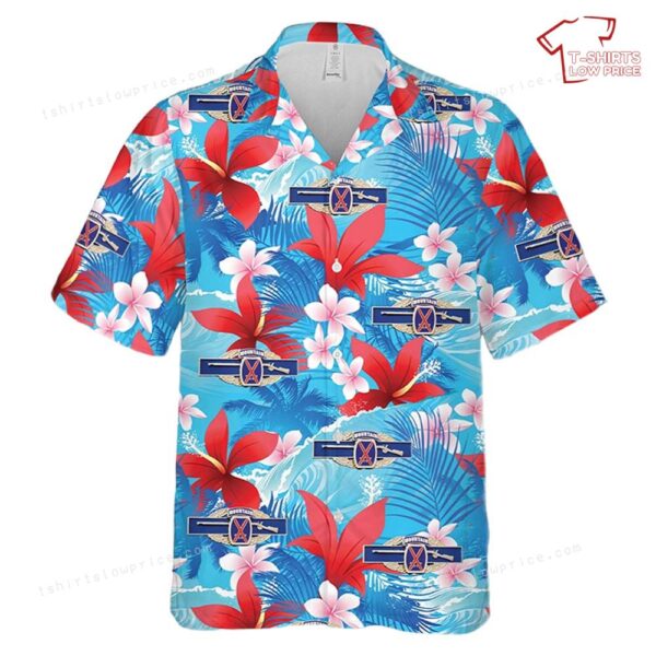 US Army 10th Mountain Combat Infantry Badge Army Patch CIB Hawaiian Shirt US Army 10th Mountain Combat Infantry Badge Army Patch CIB Hawaiian Shirt