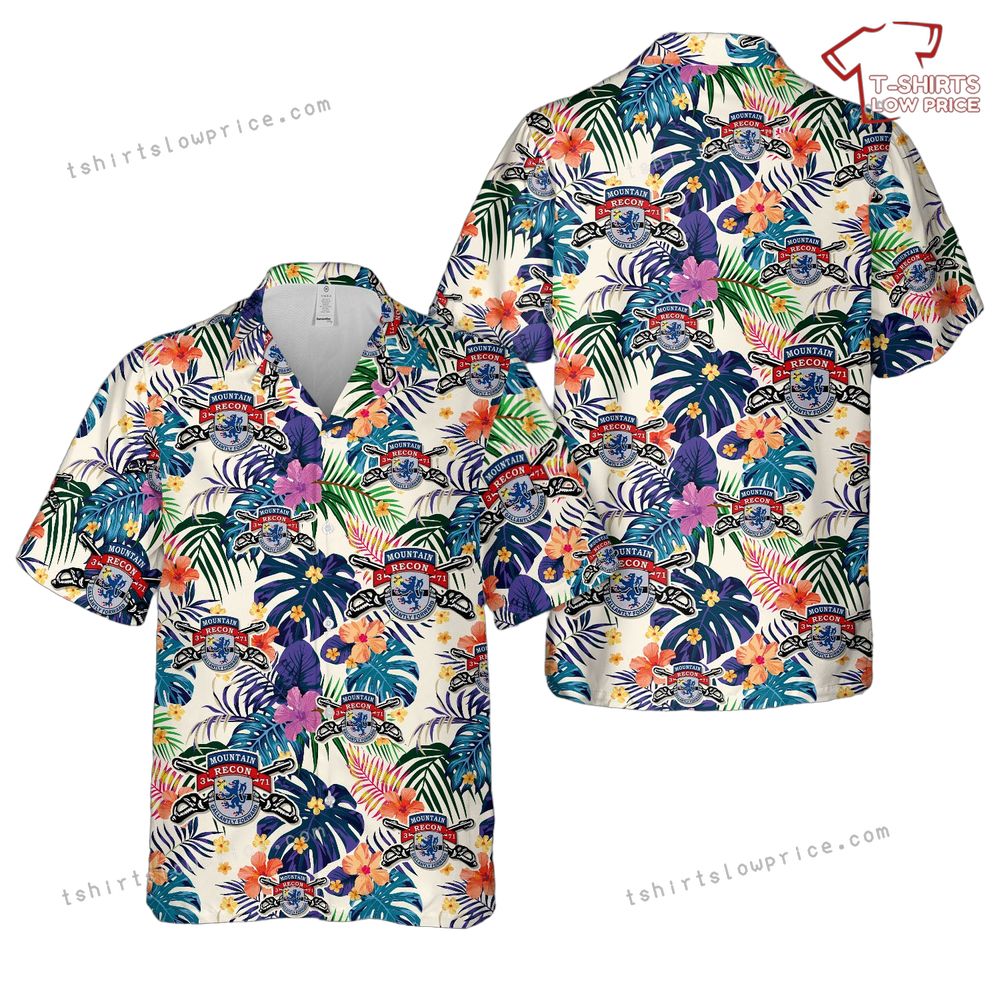 US Army 10th Mountain Division 71st Cavalry Regiment 3rd Squadron Hawaiian Shirt US Army 10th Mountain Division 71st Cavalry Regiment 3rd Squadron Hawaiian Shirt 1