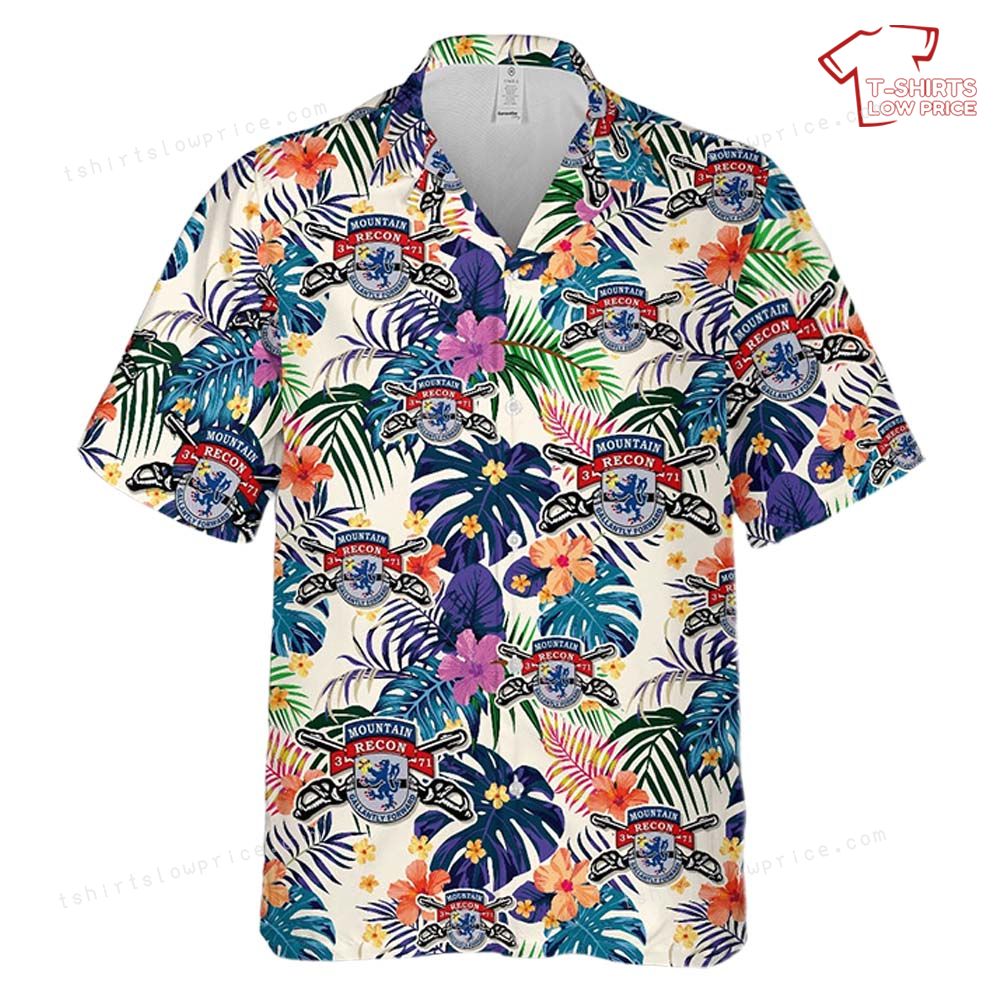 US Army 10th Mountain Division 71st Cavalry Regiment 3rd Squadron Hawaiian Shirt 2 US Army 10th Mountain Division 71st Cavalry Regiment 3rd Squadron Hawaiian Shirt 2