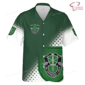 US Army 10th Special Forces Group (10th SFG), St Patrick’s Day Hawaiian Shirt