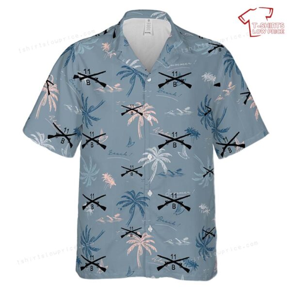 US Army 11 Bravo Infantryman Crossed Riffles Hawaiian Shirt US Army 11 Bravo Infantryman Crossed Riffles Hawaiian Shirt