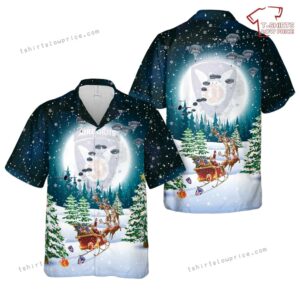 US Army 11th Airborne Division Parachute Christmas Hawaiian Shirt