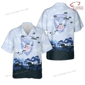 US Army 11th Airborne Division Parachute Hawaiian Shirt
