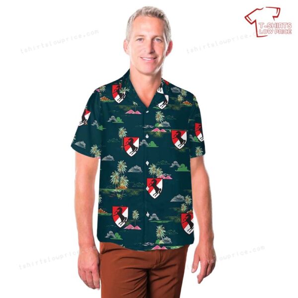 US Army 11th Armored Cavalry Regiment 11th ACR Blackhorse Hawaiian Shirt US Army 11th Armored Cavalry Regiment 11th ACR Blackhorse Hawaiian Shirt