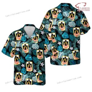 US Army 11th Signal Brigade SSI Hawaiian Shirt