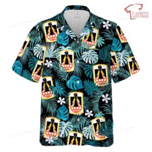 US Army 11th Signal Brigade SSI Hawaiian Shirt