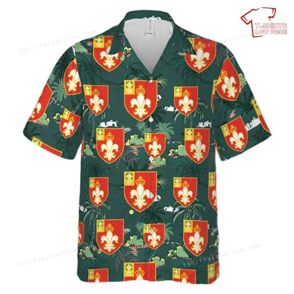 US Army 12th Field Artillery Regiment Unit Crest Hawaiian Shirt US Army 12th Field Artillery Regiment Unit Crest Hawaiian Shirt