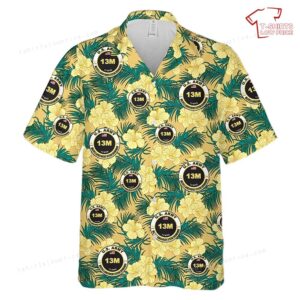 US Army 13M Multiple Launch Rocket System Crewmember MOS Hawaiian Shirt