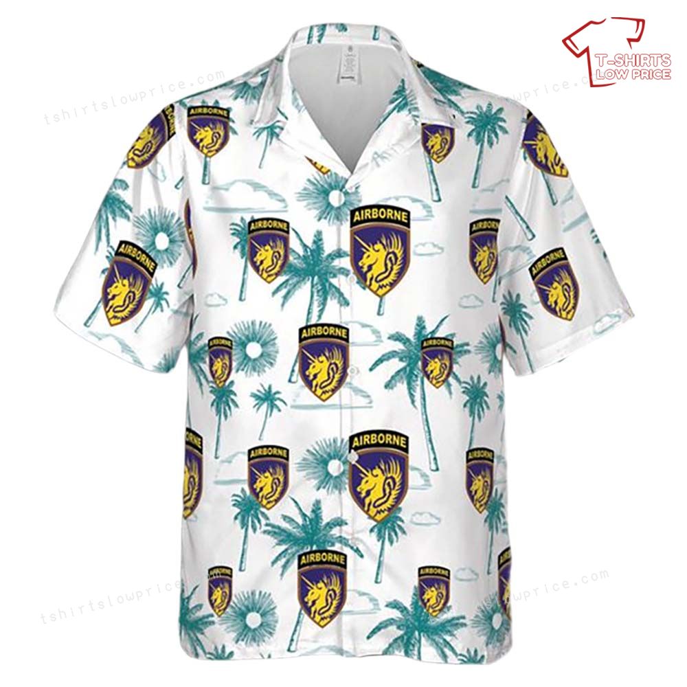 US Army 13th Airborne Division Hawaiian Shirt 2 US Army 13th Airborne Division Hawaiian Shirt 2
