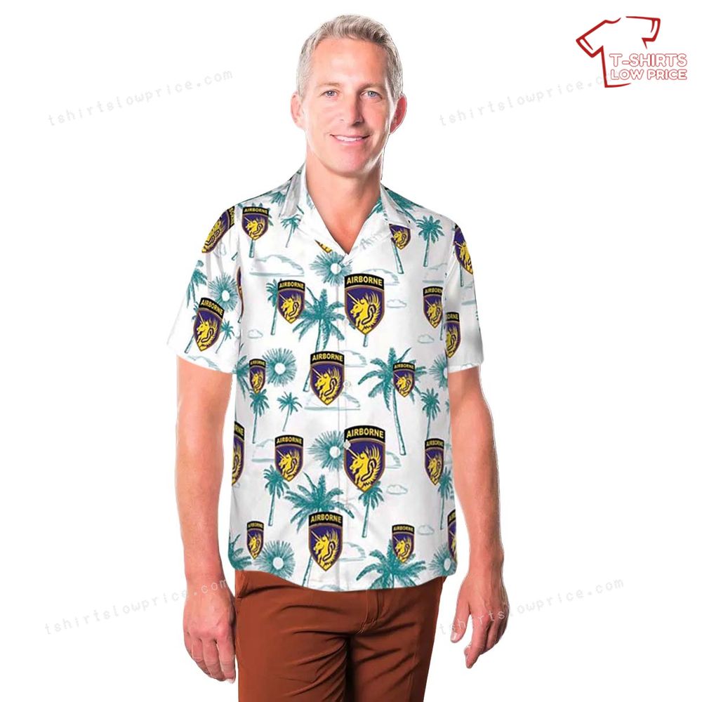 US Army 13th Airborne Division Hawaiian Shirt 3 US Army 13th Airborne Division Hawaiian Shirt 3