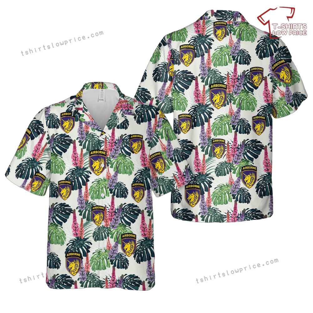 US Army 13th Airborne Division insignia Hawaiian Shirt US Army 13th Airborne Division insignia Hawaiian Shirt 1