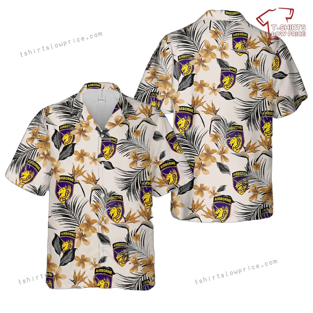 US Army 13th Airborne Division World War II Hawaiian Shirt US Army 13th Airborne Division World War II Hawaiian Shirt 1