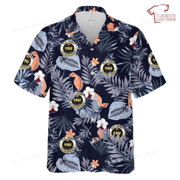 US Army 15U CH-47 Helicopter Repairer MOS Hawaiian Shirt US Army 15U CH-47 Helicopter Repairer MOS Hawaiian Shirt