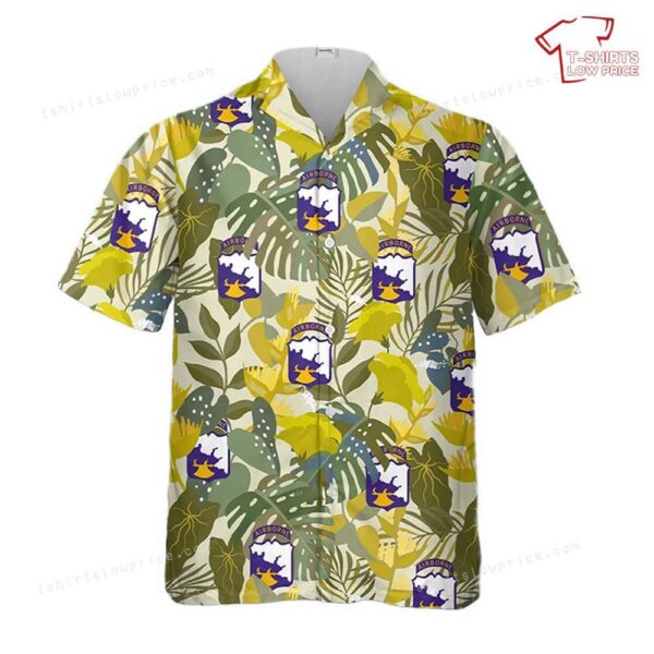 US Army 18th Airborne Division World War II Hawaiian Shirt US Army 18th Airborne Division World War II Hawaiian Shirt