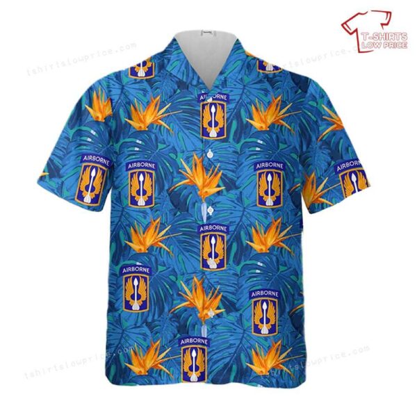 US Army 18th Aviation Brigade (Airborne) Black Barons Hawaiian Shirt US Army 18th Aviation Brigade (Airborne) Black Barons Hawaiian Shirt