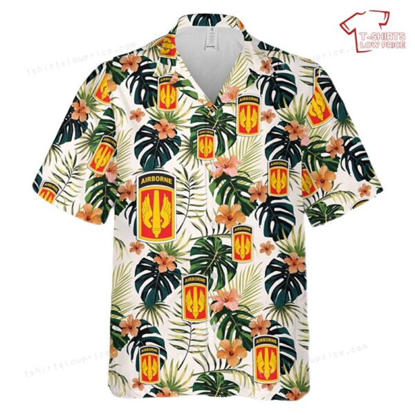 US Army 18th Field Artillery Brigade (Airborne) Hawaiian Shirt US Army 18th Field Artillery Brigade (Airborne) Hawaiian Shirt