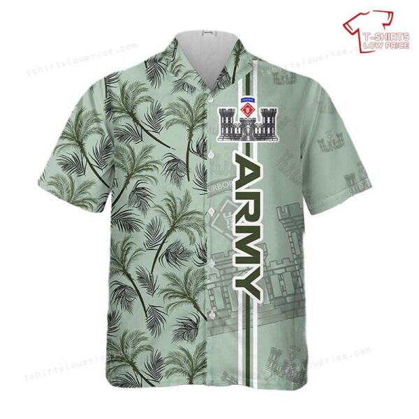 US Army 20th Engineer Brigade-Airborne Castle Hawaiian Shirt US Army 20th Engineer Brigade-Airborne Castle Hawaiian Shirt