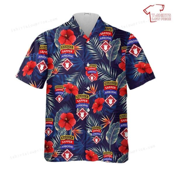 US Army 20th Engineer Brigade-Airborne Ranger Sapper Hawaiian Shirt US Army 20th Engineer Brigade-Airborne Ranger Sapper Hawaiian Shirt