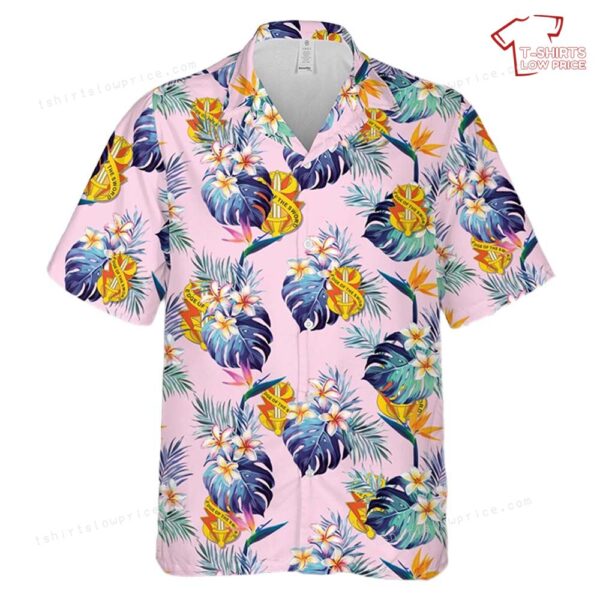 US Army 21st Signal Brigade Distinctive Unit Insignia Hawaiian Shirt US Army 21st Signal Brigade Distinctive Unit Insignia Hawaiian Shirt