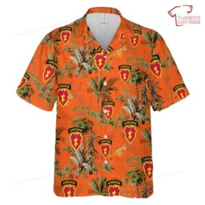 US Army 25th Infantry Division with Airborne Tab Hawaiian Shirt