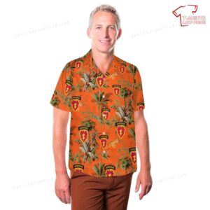 US Army 25th Infantry Division with Airborne Tab Hawaiian Shirt 3