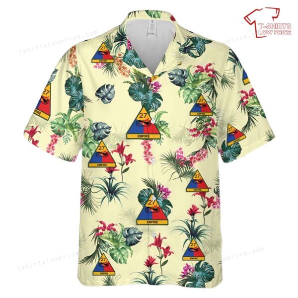 US Army 27th Armored Division (27th AD) Hawaiian Shirt US Army 27th Armored Division (27th AD) Hawaiian Shirt