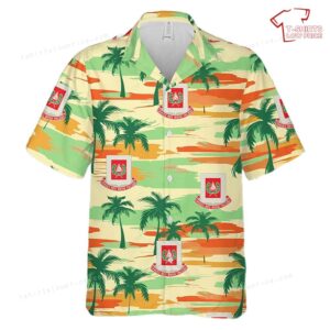 US Army 27th Engineer Battalion (Combat) (Airborne) Tiger Battalion Hawaiian Shirt