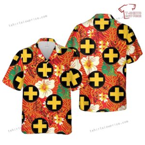 US Army 33rd Infantry Brigade Combat Team Illinois Army National Guard Hawaiian Shirt US Army 33rd Infantry Brigade Combat Team Illinois Army National Guard Hawaiian Shirt