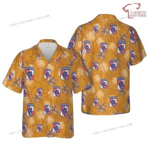 US Army 35th Signal Brigade CSIB with Airborne Tab Hawaiian Shirt US Army 35th Signal Brigade CSIB with Airborne Tab Hawaiian Shirt