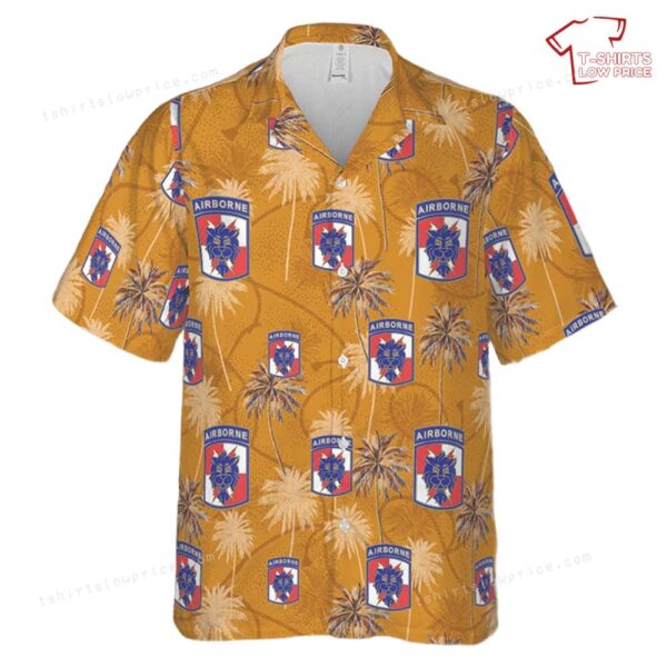 US Army 35th Signal Brigade CSIB with Airborne Tab Hawaiian Shirt