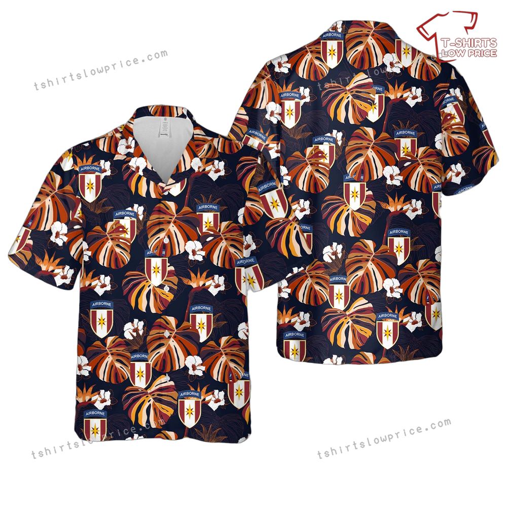 US Army 44th Medical Brigade (Airborne) Hawaiian Shirt US Army 44th Medical Brigade Airborne Hawaiian Shirt 1