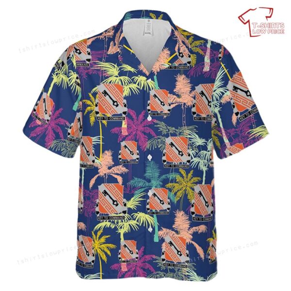 US Army 50th Signal Battalion Unit Crest Hawaiian Shirt US Army 50th Signal Battalion Unit Crest Hawaiian Shirt