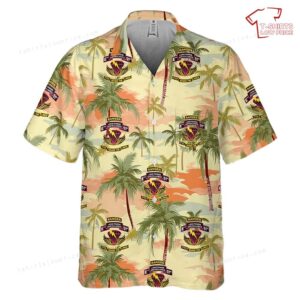 US Army 51st Infantry Regiment (Long Range Surveillance Company) Pocket Hawaiian Shirt